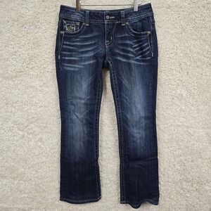 Miss Me Bootcut Jeans Women 28x30 Rhinestone Embellished Y2K Western